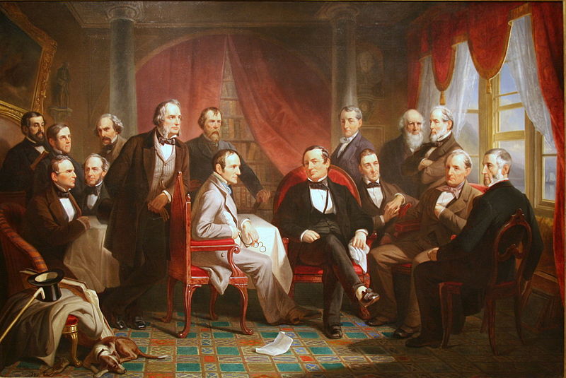 Washington Irving and his Literary Friends at Sunnyside by Christian Schussele (1864)